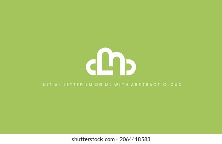 Vektorgrafik Logo-Design für abstrakte Cloud, Monogramm-Brief LM ML.