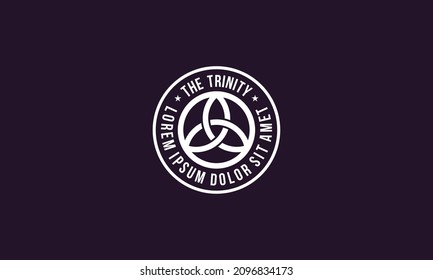 vector graphic illustration logo design for trinity symbol stamp badge