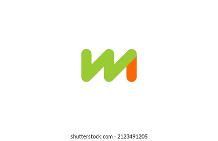 vector graphic illustration logo design for monogram letter W M with simple modern style
