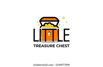 vector graphic illustration logo design for logogram logotype little treasure chest