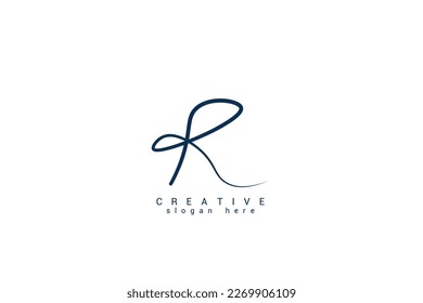 vector graphic illustration logo design with initial letter R monogram