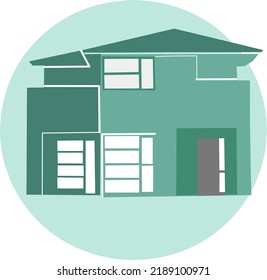 Vector graphic illustration a luxury house building that is your dream 