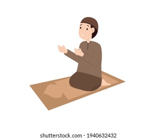 
ilustración de un hombre rezando