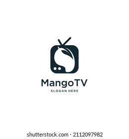 ilustración gráfica vectorial de la tv combinada de frutos de mango