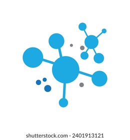 ilustración gráfica vectorial de moléculas perfectas para la educación, la medicina, compuestos químicos, átomos, compuestos nucleares, etc