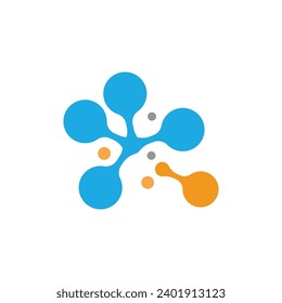 ilustración gráfica vectorial de moléculas perfectas para la educación, la medicina, compuestos químicos, átomos, compuestos nucleares, etc