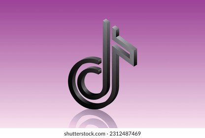 Ilustración gráfica vectorial de la notación de hoja de música, iconos aislados de notas musicales con un fondo de gradiente violeta, es altamente apto para aplicaciones musicales, tonos, música y más