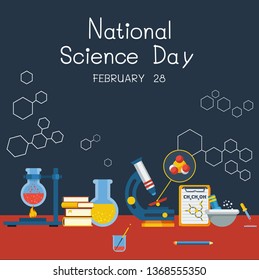 Vector graphic Illustration of National Science day