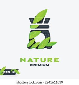 Vector graphic illustration of nature and investment logo