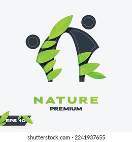 Vector graphic illustration of nature and parenting logo