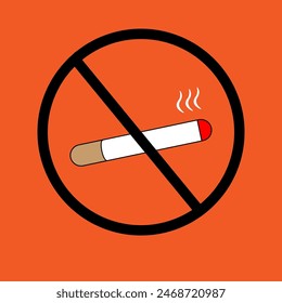 Vector Ilustración gráfica de No fumar. Bueno para el logotipo, icono, Botón, decoración y otros