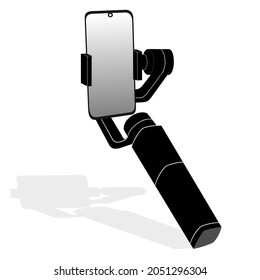 vector graphic illustration of one of the tools to take video without shaking