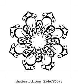 vector graphic illustration of ornamental calligraphy suitable for religious logos