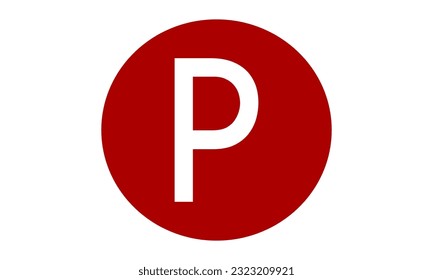 ilustración gráfica vectorial del signo del área de estacionamiento. señalizar el tráfico de la zona de aparcamiento. 