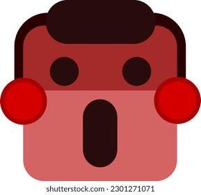 vector graphic illustration pattern, flat head shape, suitable for icon, logo, easy and simple.