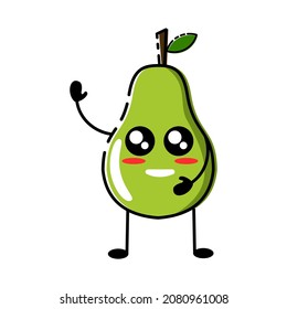 Vector graphic illustration of pear. Perfect for fruit-based products like juice, etc.