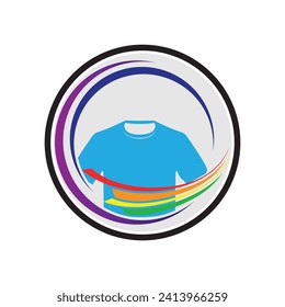vector graphic illustration for perfect t-shirt logo shop brand, fashion clothing business, screen printing, etc. on a circle and on a gray background