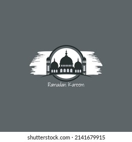 vector graphic illustration of Ramadan Kareem, Eid Al-Fitr, Aidul Adha greeting designs with mosque great for symbols, design, icon and logo.