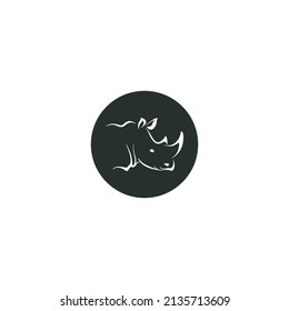 vector graphic illustration rhino head logo. animal logo with rhino head.