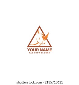 Vektorgrafik Rhino Kopf Logo. Tierlogo mit Rhinokopf.