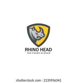 vector graphic illustration rhino head logo. animal logo with rhino head.