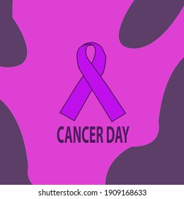 ilustración gráfica vectorial de la cinta como fondo para el día del cáncer