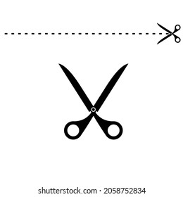 Vector Graphic Illustration Scissors Icon Cutting Stock Vector (Royalty ...
