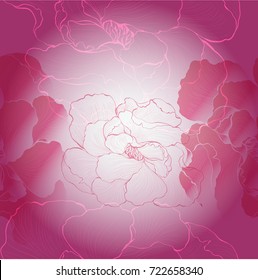 Vector graphic illustration. Seamless pattern.Use printed materials, signs, items, websites, maps, posters, postcards, packaging.  Abstract wallpaper with floral motifs. 