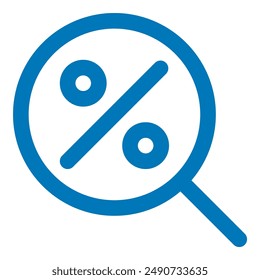 Ilustración gráfica de Vector de búsqueda de ícono de descuento perfecto para negocios, finanzas, etc. Sitios web temáticos y App móviles