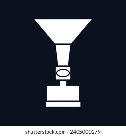 Vector graphic illustration of Serie A Trophy silhouette. Italian football competition trophy.