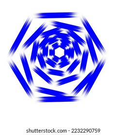 ilustración gráfica vectorial de varios trazos en forma de hexágono, de color azul, forma única, consistente en varios hexágonos, puede utilizarse para el diseño, bueno para los logotipos, para la espalda
