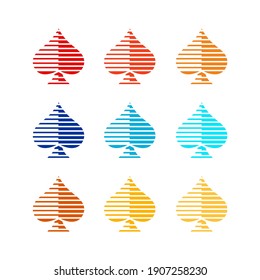 vector graphic illustration shape of poker ace. perfect for tech companies like gaming, etc.