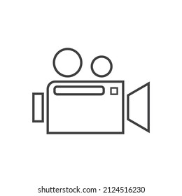 Vector graphic illustration of a simple camera video icon. Great for photography designs, photography contest posters, symbols, signs, etc