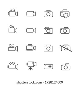 Ilustración gráfica vectorial de un simple icono fotográfico. Ideal para diseños fotográficos, afiches de concurso de fotografía, símbolos, signos, etc