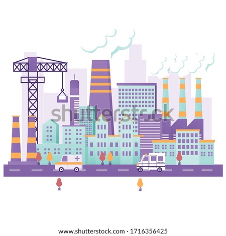 vector graphic illustration of smart industry. suitable for industry or company website