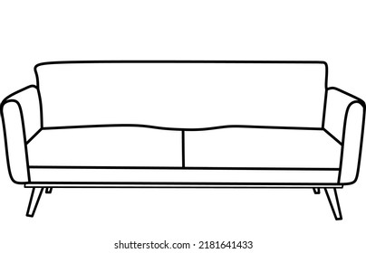 vector graphic illustration of a sofa