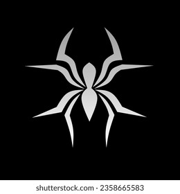 vector graphic illustration of the spider logo symbol on a black background