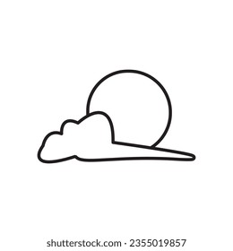 Vektorgrafik der Sonne hinter den Wolken