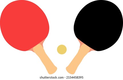 Vector graphic illustration of Table Tennis