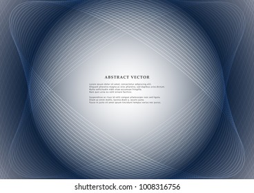 Vector graphic illustration template for use in the projects business, science, education and technology.Curvy geometric lines pattern pattern on bright background.