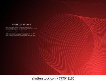 Vector graphic illustration template for use in the projects business, science, education and technology.Curvy geometric  lines pattern pattern on bright background.