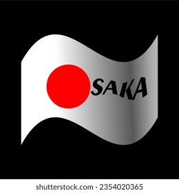 Vector graphic of illustration of the text osaka combined with the Japanese flag. This vector is perfect for backgrounds, decorations, covers, posters, banners, t-shirt designs and covers etc.