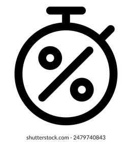 vector graphic illustration of timmer icon perfect for business, finance, etc. themed websites and mobile apps