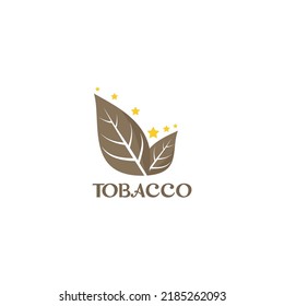 vector graphic illustration Tobacco leaf logo Icon  logo for factory tobacco