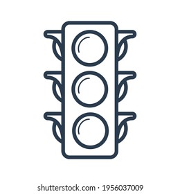 Vector graphic illustration, traffic light icon is black. good for educational graphic assets as well as in web design, banners and brochures. simple design.