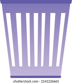Vector graphic illustration of trash can