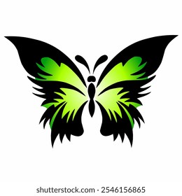 vector graphic illustration of tribal art design butterfly with beautiful wings
