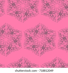 Vector graphic illustration.  Use printed materials, signs, items, websites, maps, posters, postcards, packaging.  Abstract wallpaper with floral motifs.