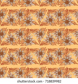 Vector graphic illustration.  Use printed materials, signs, items, websites, maps, posters, postcards, packaging.  Abstract wallpaper with floral motifs.