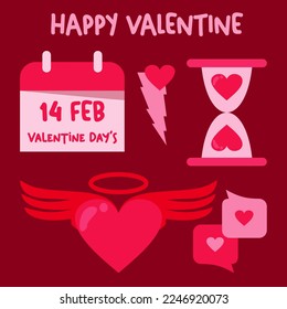 Vector graphic illustration of "VALENTINE PACKAGES 2" can be used to design flyers, banners, instagram feeds, etc. Also can be used individually for product logos.